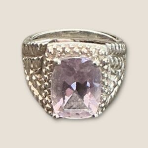 Sterling Silver Lilac colored CZ Ring